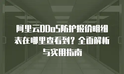 阿里云DDoS防护报价明细表在哪里查看到？全面解析与实用指南