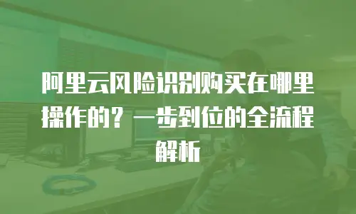 阿里云风险识别购买在哪里操作的？一步到位的全流程解析