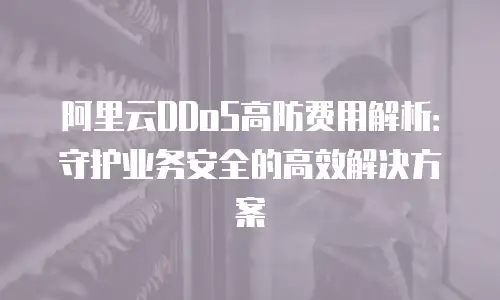 阿里云DDoS高防费用解析：守护业务安全的高效解决方案