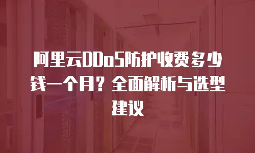 阿里云DDoS防护收费多少钱一个月？全面解析与选型建议