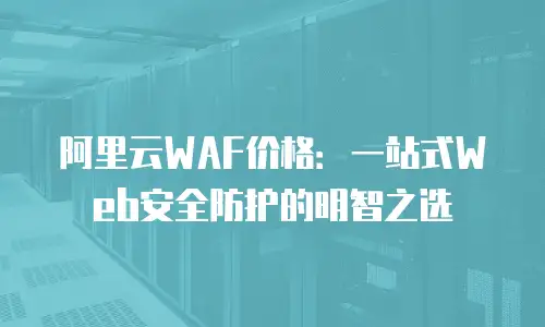 阿里云WAF价格：一站式Web安全防护的明智之选