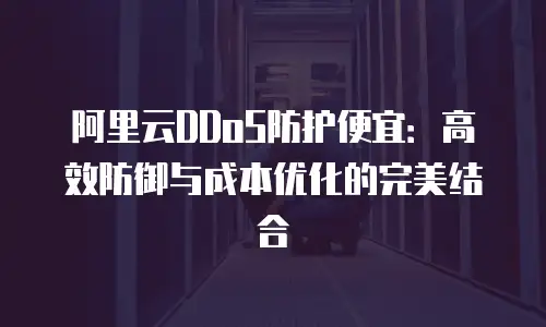阿里云DDoS防护便宜：高效防御与成本优化的完美结合