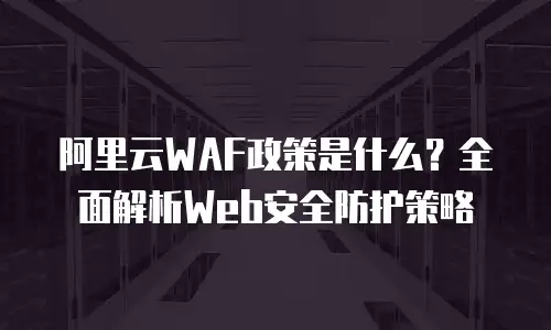 阿里云WAF政策是什么？全面解析Web安全防护策略