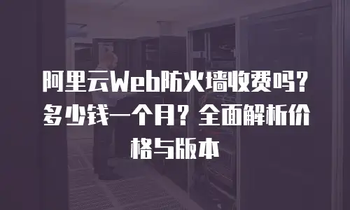 阿里云Web防火墙收费吗？多少钱一个月？全面解析价格与版本