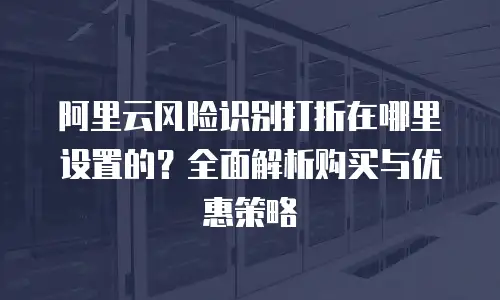 阿里云风险识别打折在哪里设置的？全面解析购买与优惠策略