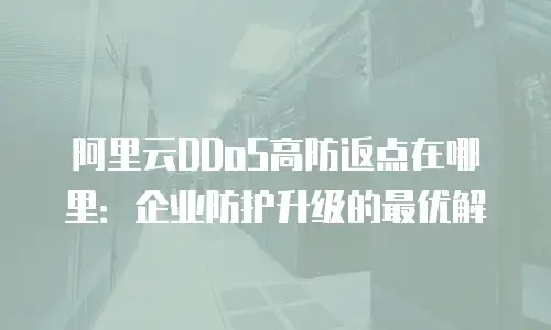 阿里云DDoS高防返点在哪里：企业防护升级的最优解