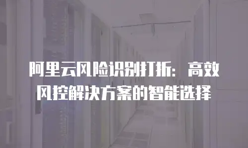 阿里云风险识别打折：高效风控解决方案的智能选择