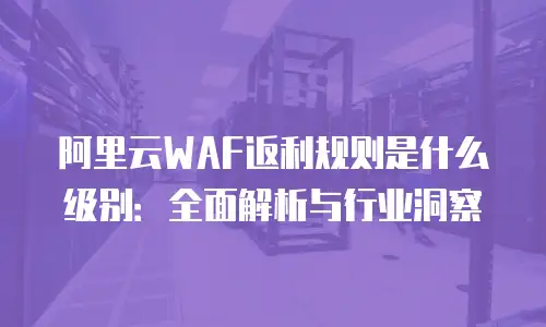 阿里云WAF返利规则是什么级别：全面解析与行业洞察