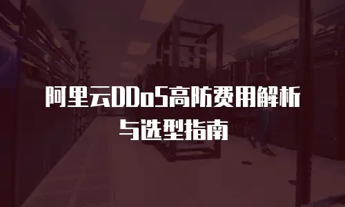 阿里云DDoS高防费用解析与选型指南