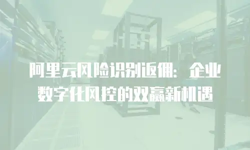 阿里云风险识别返佣：企业数字化风控的双赢新机遇