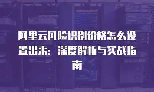 阿里云风险识别价格怎么设置出来：深度解析与实战指南