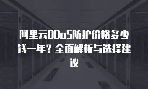 阿里云DDoS防护价格多少钱一年？全面解析与选择建议