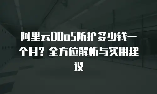 阿里云DDoS防护多少钱一个月？全方位解析与实用建议