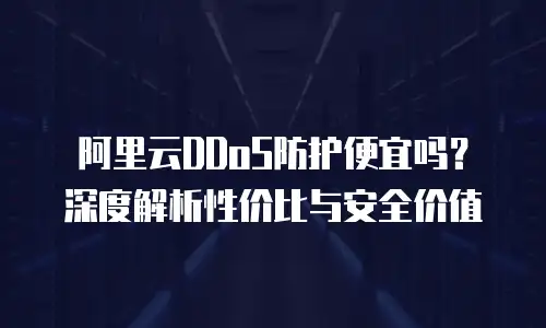 阿里云DDoS防护便宜吗？深度解析性价比与安全价值
