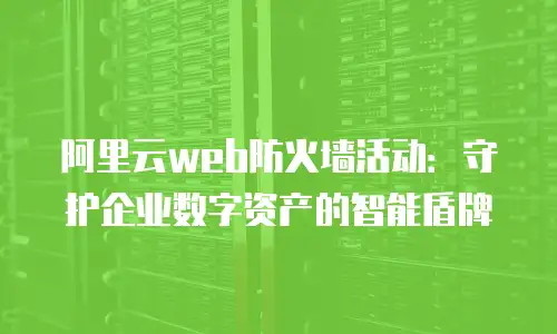 阿里云web防火墙活动：守护企业数字资产的智能盾牌