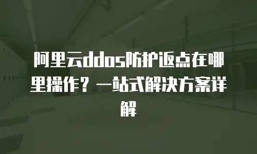 阿里云ddos防护返点在哪里操作？一站式解决方案详解