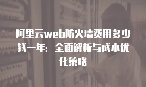 阿里云web防火墙费用多少钱一年：全面解析与成本优化策略