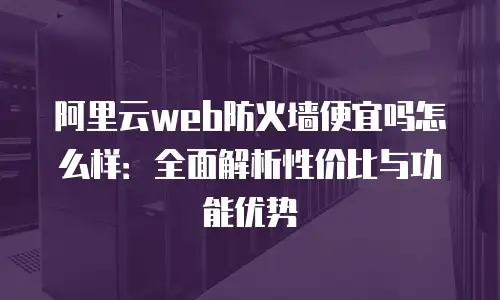 阿里云web防火墙便宜吗怎么样：全面解析性价比与功能优势