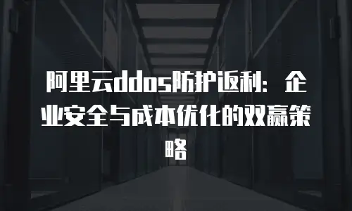 阿里云ddos防护返利：企业安全与成本优化的双赢策略
