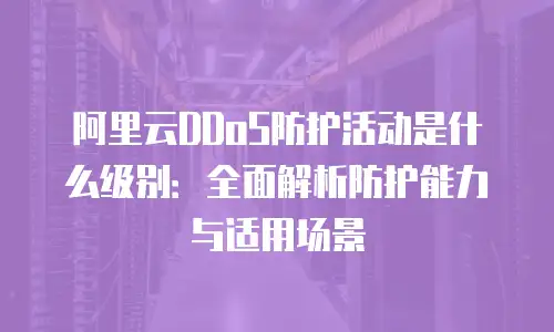 阿里云DDoS防护活动是什么级别：全面解析防护能力与适用场景