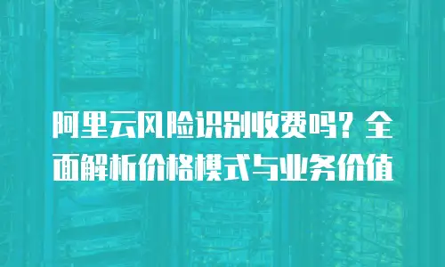 阿里云风险识别收费吗？全面解析价格模式与业务价值