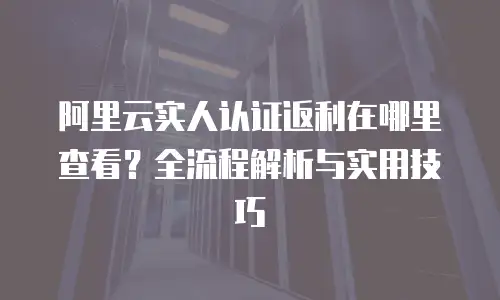 阿里云实人认证返利在哪里查看？全流程解析与实用技巧