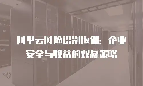 阿里云风险识别返佣：企业安全与收益的双赢策略