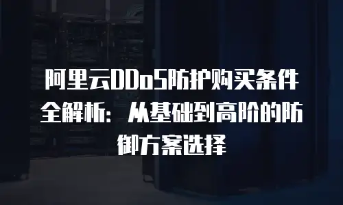 阿里云DDoS防护购买条件全解析：从基础到高阶的防御方案选择