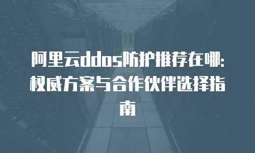 阿里云ddos防护推荐在哪：权威方案与合作伙伴选择指南