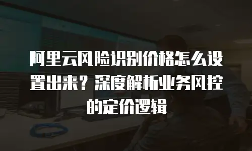 阿里云风险识别价格怎么设置出来？深度解析业务风控的定价逻辑