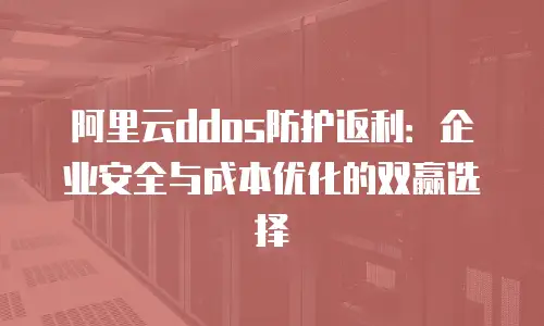 阿里云ddos防护返利：企业安全与成本优化的双赢选择