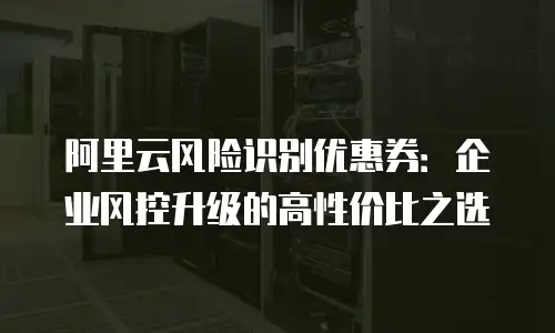 阿里云风险识别优惠券：企业风控升级的高性价比之选
