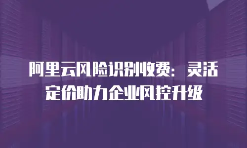 阿里云风险识别收费：灵活定价助力企业风控升级