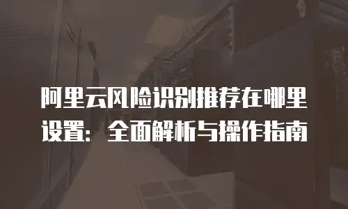 阿里云风险识别推荐在哪里设置：全面解析与操作指南