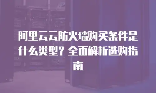 阿里云云防火墙购买条件是什么类型？全面解析选购指南