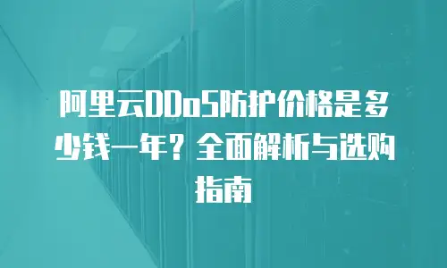阿里云DDoS防护价格是多少钱一年？全面解析与选购指南