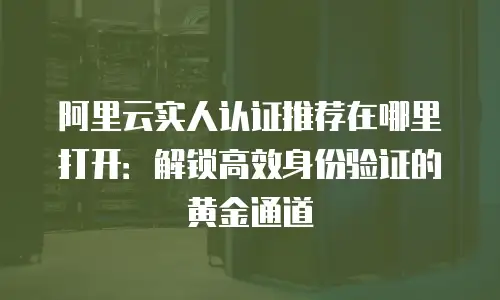 阿里云实人认证推荐在哪里打开：解锁高效身份验证的黄金通道