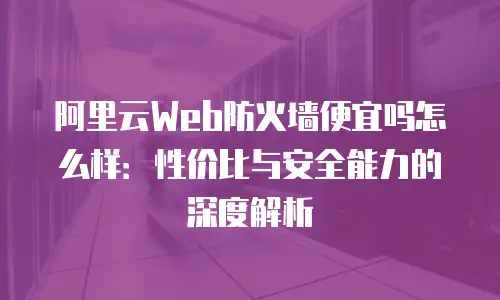 阿里云Web防火墙便宜吗怎么样：性价比与安全能力的深度解析