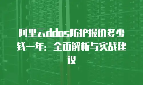阿里云ddos防护报价多少钱一年：全面解析与实战建议
