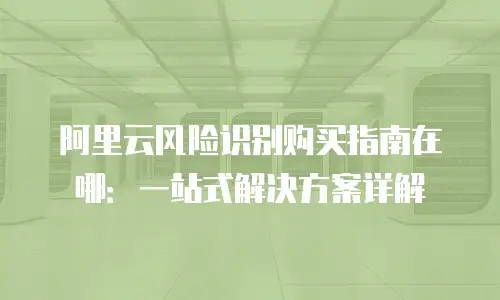 阿里云风险识别购买指南在哪：一站式解决方案详解