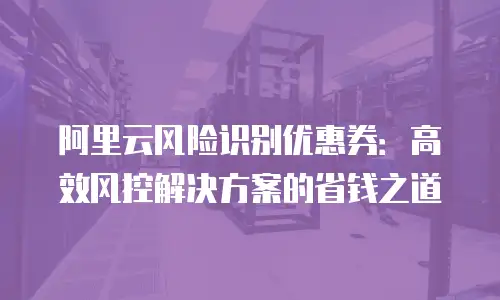 阿里云风险识别优惠券：高效风控解决方案的省钱之道