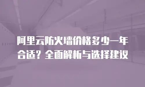 阿里云防火墙价格多少一年合适？全面解析与选择建议