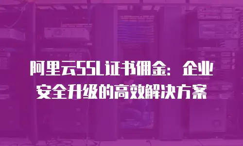 阿里云SSL证书佣金：企业安全升级的高效解决方案