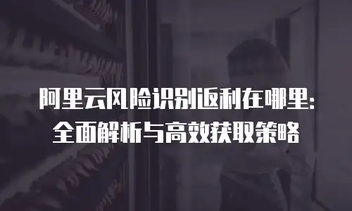 阿里云风险识别返利在哪里：全面解析与高效获取策略