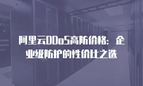 阿里云DDoS高防价格：企业级防护的性价比之选