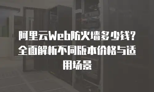阿里云Web防火墙多少钱？全面解析不同版本价格与适用场景
