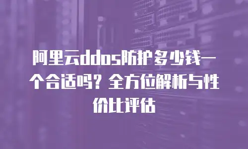 阿里云ddos防护多少钱一个合适吗？全方位解析与性价比评估