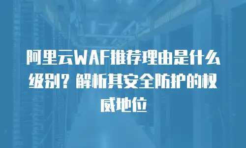 阿里云WAF推荐理由是什么级别？解析其安全防护的权威地位