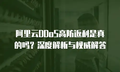 阿里云DDoS高防返利是真的吗？深度解析与权威解答