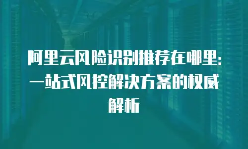 阿里云风险识别推荐在哪里：一站式风控解决方案的权威解析